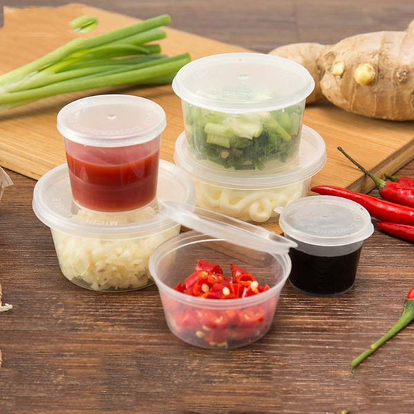 Disposable Salad Bowls With Lids Round Takeaway Food containers