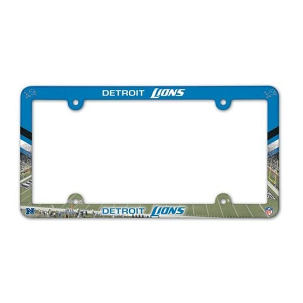 Detroit Lions License Plate Frame Plastic Full Color Style