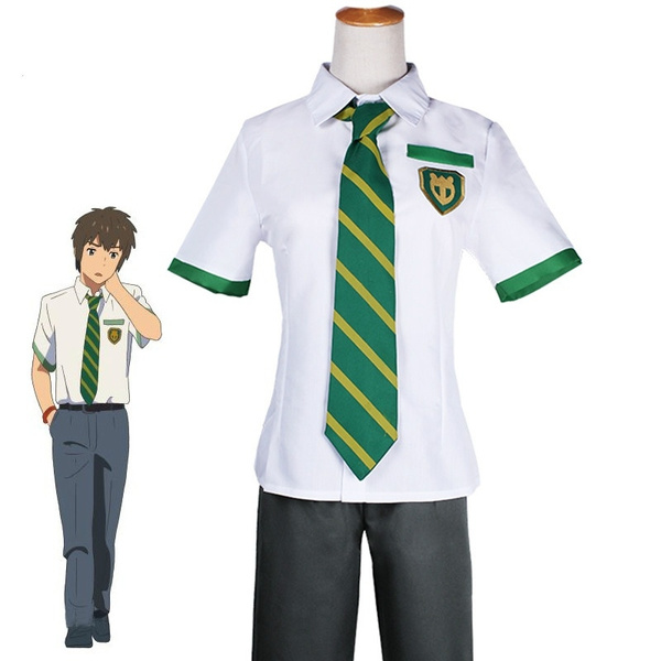 Kimi no Na wa Your Name Tachibana Taki Cosplay Costumes School Uniform Anime Miyamizu Mitsuha Cosplay Men s Outfit