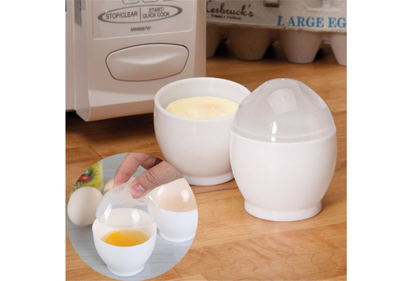 Microwave Egg Cooker White Microwave Oven Cup Poacher Egg Boiler