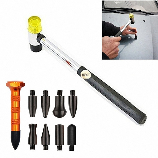 10pcs Diy Pdr Dent Repair Kit Auto Paintless Removal Tools Rubber Hammer Metal Tap Down Tool With 9 Heads Color Black Copper Wish - Diy Paintless Dent Pulling Kit 10pcs Diy Pdr Dent Repair Kit Auto Paintless Removal Tools Rubber Hammer Metal Tap Down Tool With 9 Heads Color Black Copper Wish - Diy Paintless Dent Pulling Kit