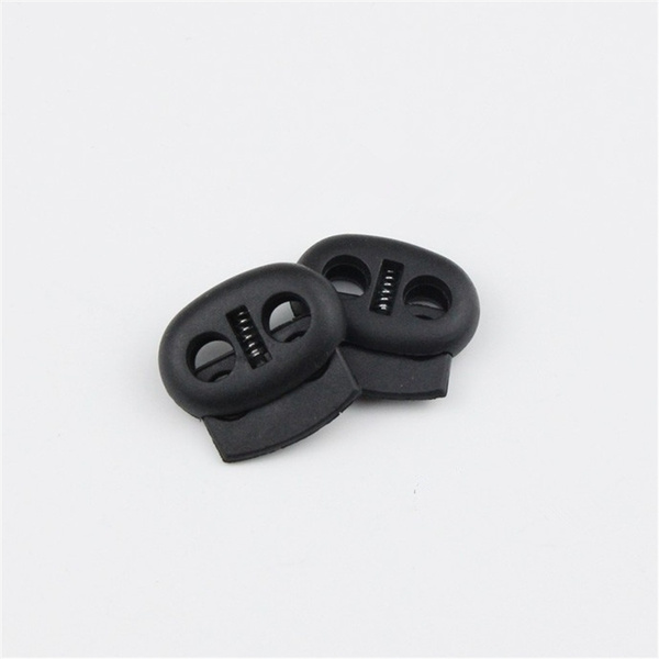 50Pcs Universal Double Hole Adjustable Cord Lock Spring Clasp Pig Nose  Buckle Bean Stopper