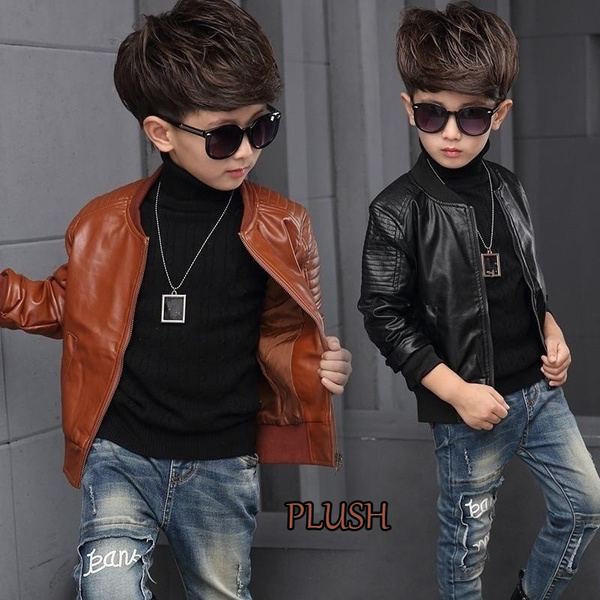 Boys Coats Faux Leather Jackets Children Fashion Outerwear Jacket Wish