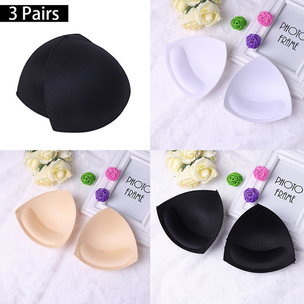 3 Pairs Women Triangle Cups Bra Inserts Pads for Sports Bra Bikini Tops Swimsuit | Wish