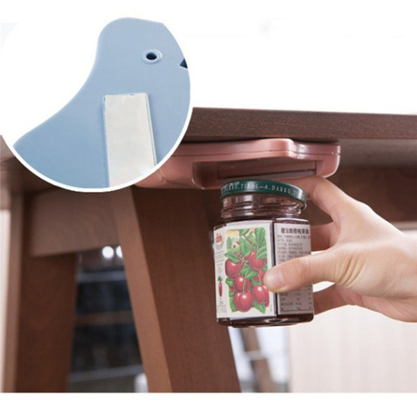 1pc Under Cabinet Jar Bottle Opener Mount Easy Off Install