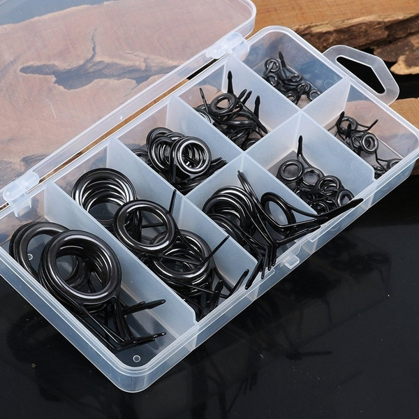 Fishing Rod Guides DIY Kit Stainless Steel Guides Rings Spare Parts Repair  Lure Rod Accessories