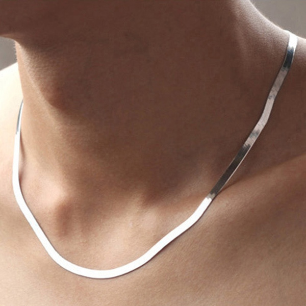 Mens silver chain on sale choker