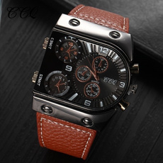 Luxury Brand Men Business Watches Clock 3 Sub-dials Leather Strap Stainless Steel Sports Casual Quartz Wrist Watch