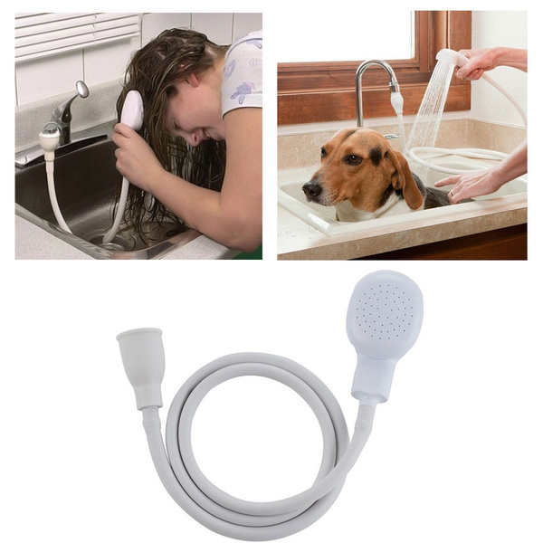 Hair Dog Pet Shower Spray Hose Bath Tub Sink Faucet Attachment