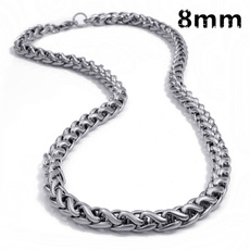 Steel, 8MM, Chain Necklace, Stainless Steel