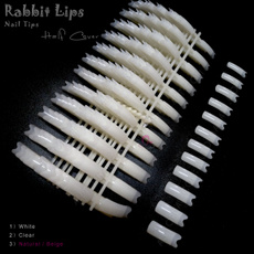 rabbitlipsfalsenailtipshalfcover, Beauty, rabbitlipsnaturalfalsenailtip, falsenailtipsnature