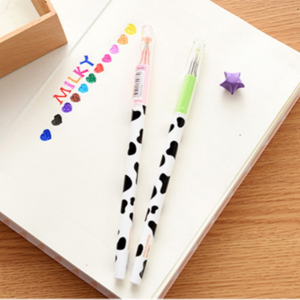 3pcs/lot Colorful milky Cow Print Gel Pen Cute Pens Student Office  Accessories