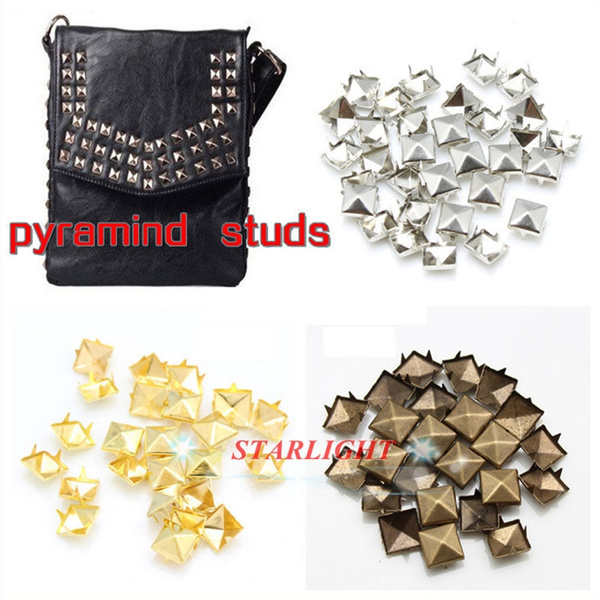 Fashion Studs: Large Silver Pyramid