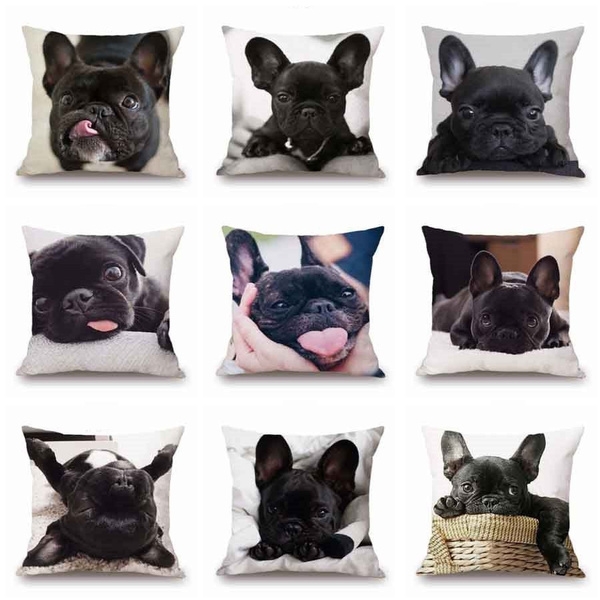 Fashion Cute Adorable Black French Bulldog Printed Cotton Polyester Plush Car Bed Sofa Throw Pillow Case Bedroom Office Cushion Cover Home Decor Wish - Black French Bulldog Home Decor Fashion Cute Adorable Black French Bulldog Printed Cotton Polyester Plush Car Bed Sofa Throw Pillow Case Bedroom Office Cushion Cover Home Decor Wish - Black French Bulldog Home Decor