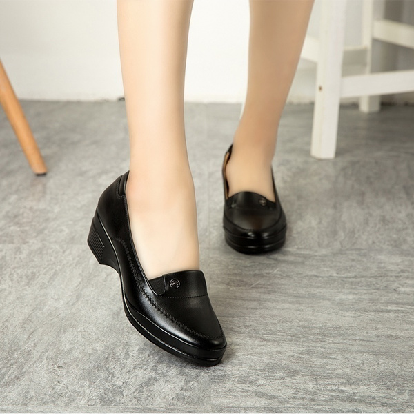 Women Flats Business Shoes High Quality Soft and Comfortable Women Black Pu  Leather Shoes Women Oxford Shoes Single Shoes