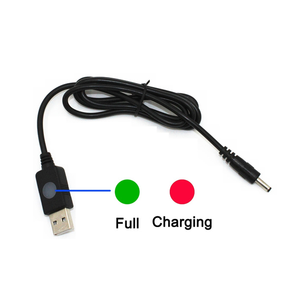 USB Charging Wire Cable 3.5mm For Torch Headlamp Headlight Flashlight Lamp 