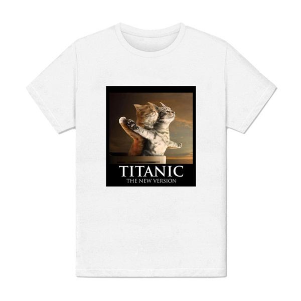 Men s T shirt Homme Titanic Chat Leonardo Dicaprio Iceberg Wish