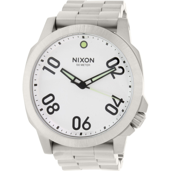 Nixon Men's Ranger 45 A521130 Silver Stainless-Steel Quartz Dress Watch