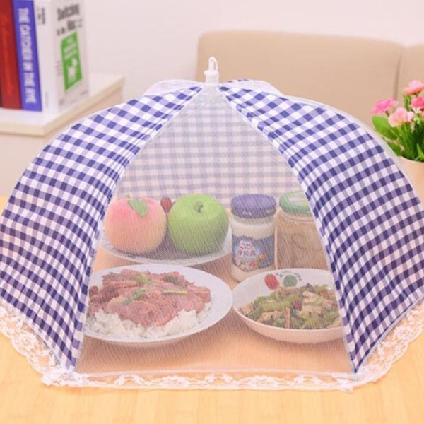 Foldable Food Covers Mesh Anti Fly Mosquito Meal Food Cover Umbrella Picnic  Protect Dish Cover Meal Covers Kitchen Supplies