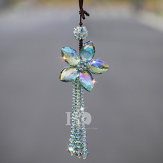 Cars, Flowers, rearviewmirrorcharm, hangingcrystalsdecoration