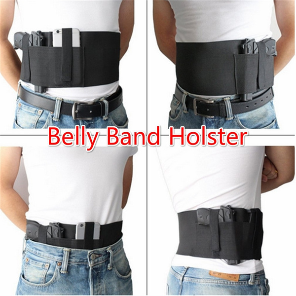 Versatile Belly Band Holster Concealed Carry with Magazine Pocket