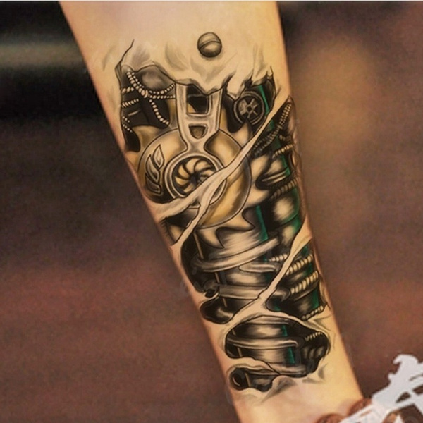 Robotic arm Sleeve tattoo, robot, electronics, face, cosmetics png | PNGWing