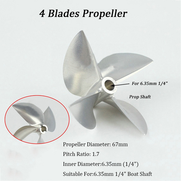 Free Shipping 3-Blades RC Boat Metal Propeller 4mm Shaft Propeller Diameter 