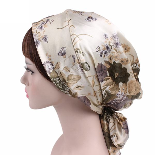 Cy SHWAILLT Big Satin Bonnet Silk Bonnet for Sleeping Satin Hair