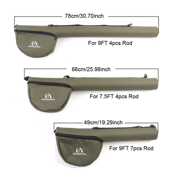 Maximumcatch Fly Fishing Rod Tube Triangle Fly Rod Case Cordura Storage Fly  Rod Bag For 9FT 4Sec, 7.5FT 4Sec, 9FT 7Sec Fly Rod