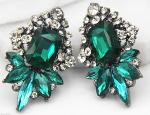 Crystal, Fashion, Gemstone Earrings, Stud Earring