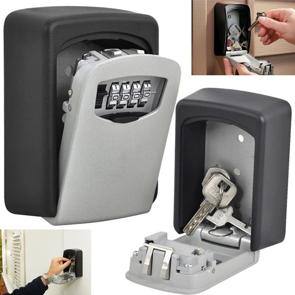 Outdoor Wall Mounted Combination Hide Key Safe Lock Box Storage Home  Security