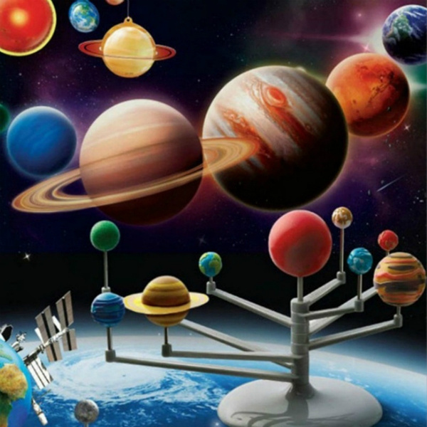 FeiWen Solar System Planetarium Painting Toys DIY Model Kids Astronomical Science Toys 