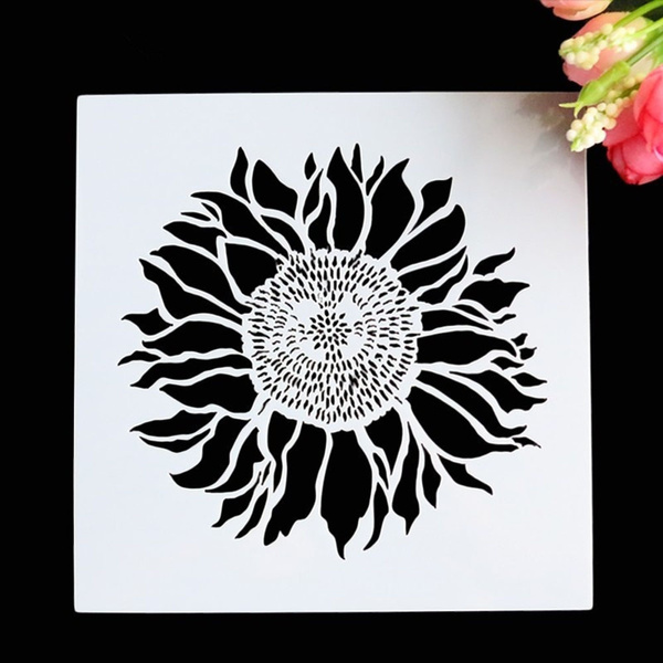 Crafts Drawing Template Walls Tools Album Painting Paper Stencils Cards Sunflower Spray Stencil Diy Wish - Large Sunflower Wall Stencils For Painting Crafts Drawing Template Walls Tools Album Painting Paper Stencils Cards Sunflower Spray Stencil Diy Wish - Large Sunflower Wall Stencils For Painting