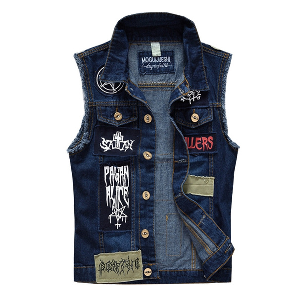 cowboy jean vest