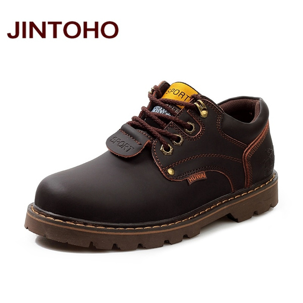 zapatos Botas de seguridad de trabajo de cuero genuino para hombre zapatos Botas de seguridad de trabajo de cuero genuino para hombre
