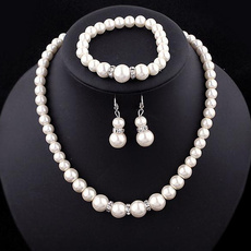 Vintage, pearl jewelry, Pearl Bracelet, Pearl Earrings
