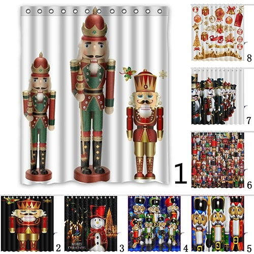 "Cute and Cool Christmas Nutcracker decor 100 Polyester Shower Curtain