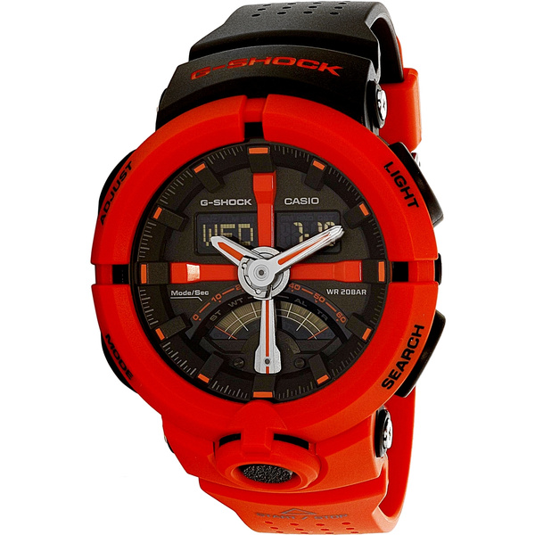 Casio Men's G Shock GA500P-4A Red Rubber Quartz Sport Watch | Wish