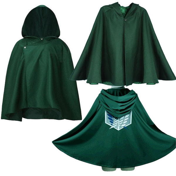 Attack On Titan Costume Green Cloak Japanese Anime Cosplay