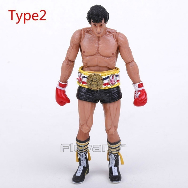 18cm NECA Rocky III ROCKY BALBOA CLUBBER LANG 40th Anniversary PVC ...