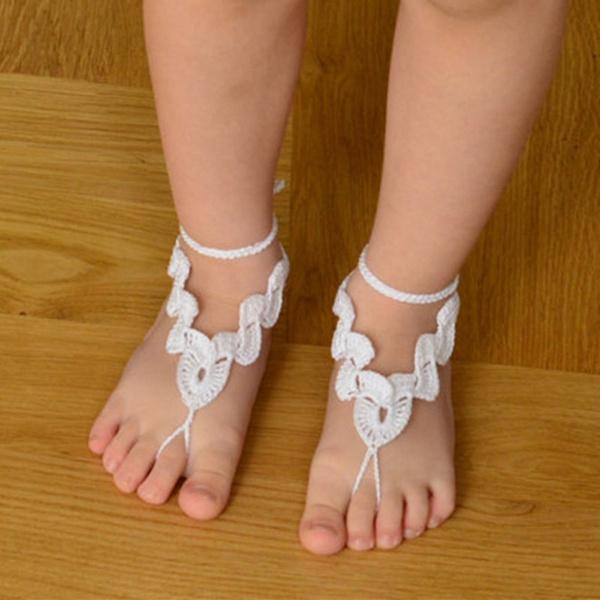 Flower girl best sale barefoot sandals