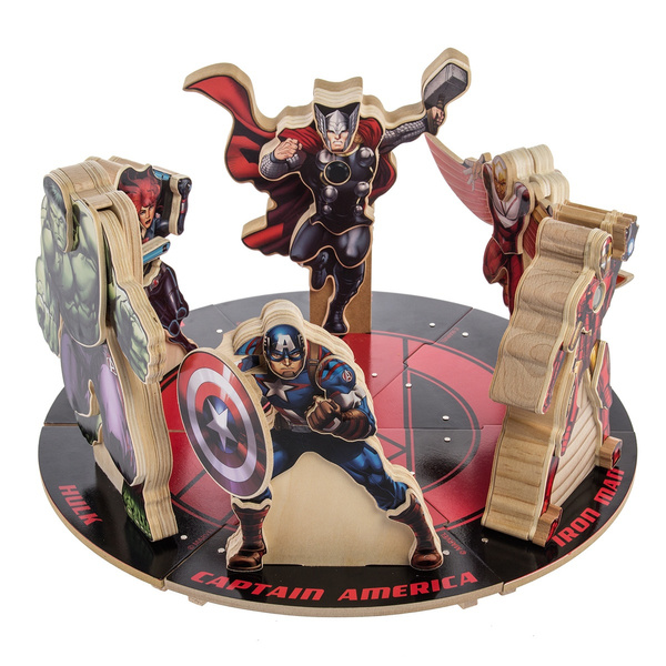Marvel Avengers (Set of 6) Wood Building Toys Hero Figure Kits Hulk Iron  Man Thor Captain America Falcon Black Widow | Wish