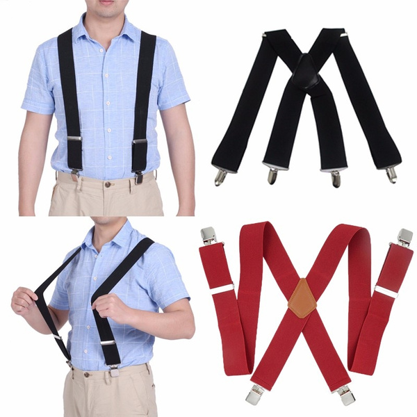3C Evolu Suspenders for Men and Women of Solid Colour Adjustable Leather Alloy 