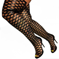 Sandals, netted, Boots, Peep Toe