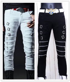 Hip-hop Style, men jeans, zipperpant, pants