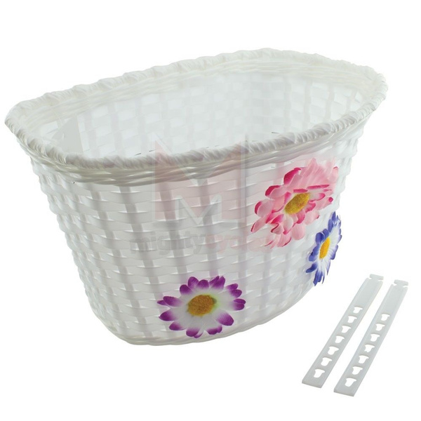 Girls white bike basket hot sale