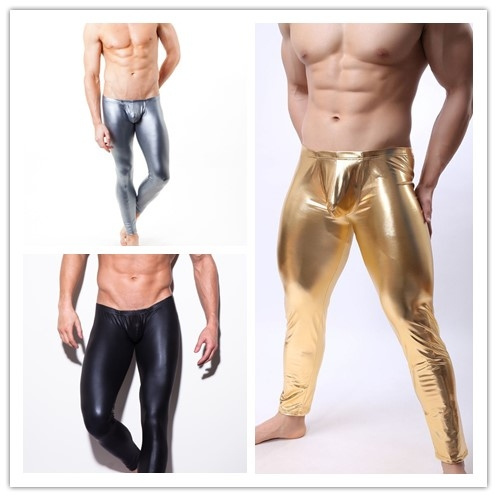 Hot Mens Long Pants Faux Leather Tight Zipper Wet Look Trousers Clubwear  Fashion  eBay