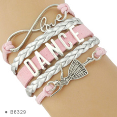 infinity bracelet, Gray, Ballet, dancebracelet