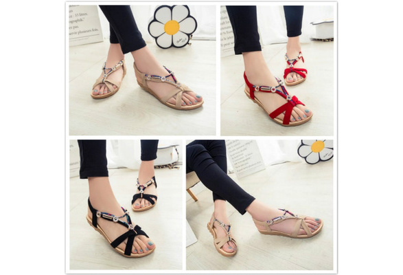 Unusual fashion flat sandals