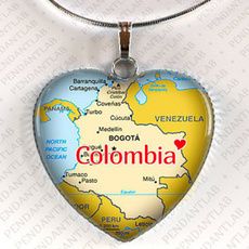 Heart, Jewelry, Gifts, mapnecklace